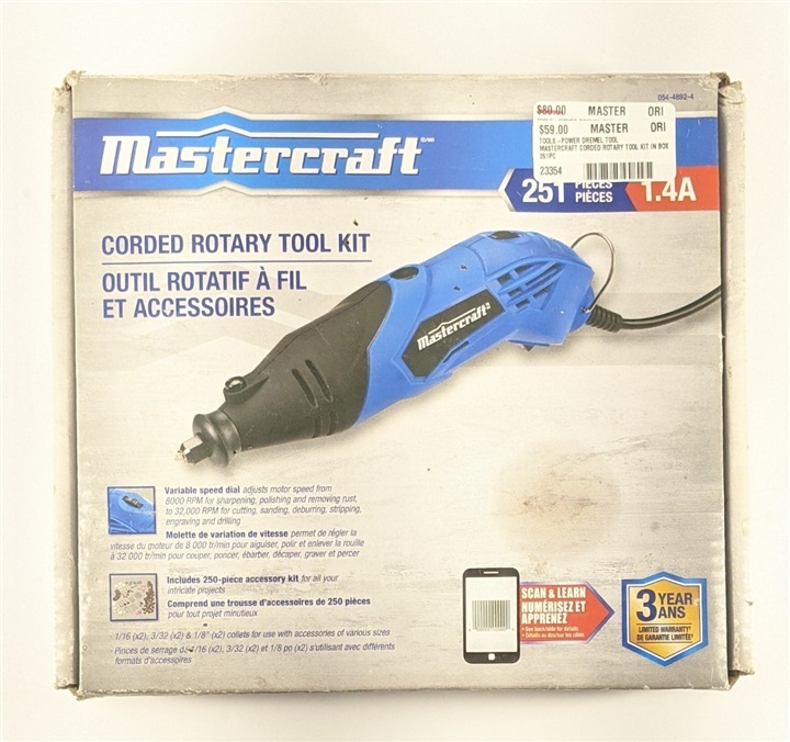 Mastercraft rotary tool online kit