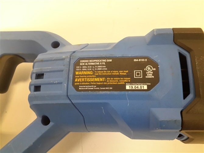 Hock Shop Canada MASTERCRAFT RECIPROCATING SAW