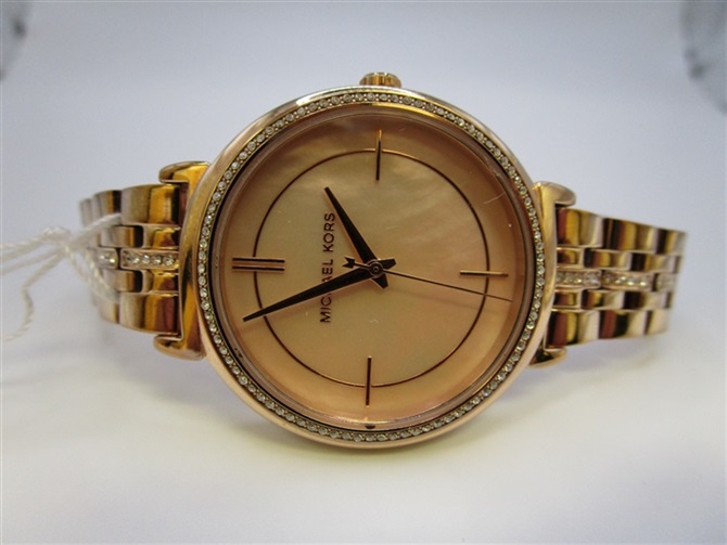 Michael Kors Jaryn Ladies Luxury Gold Tone Stainless Steel Watch MK3500  250  eBay