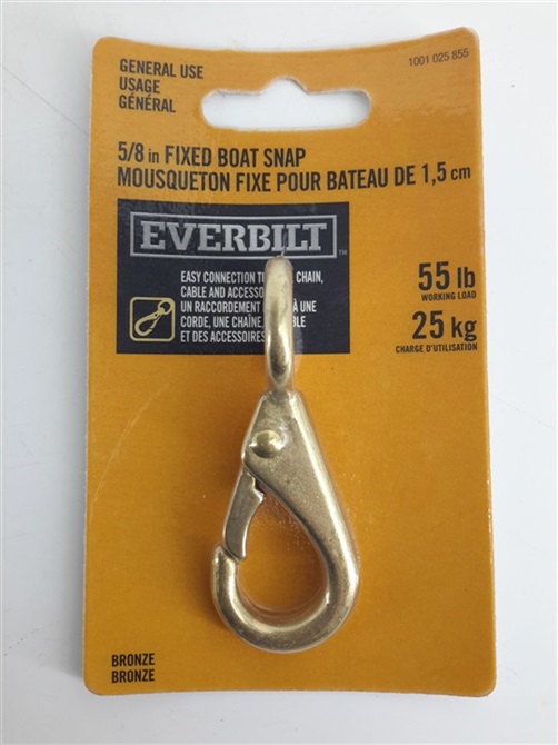 Hock Shop Marketplace  EVERBILT 5/8 FIXED BOAT SNAP