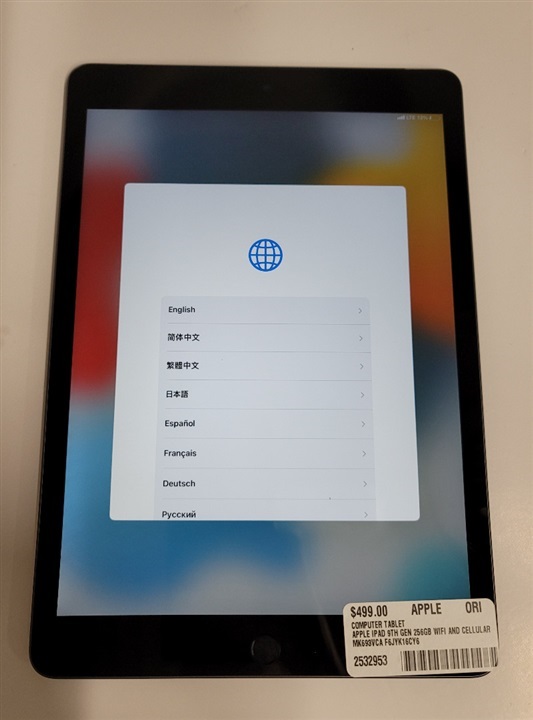 APPLE IPAD 9TH GEN 256GB