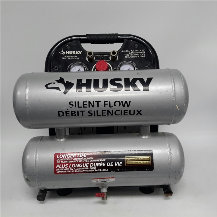 Husky 4.6 gallon air compressor discount
